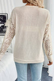 Elegant Lace Sleeve Knit Top