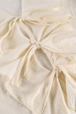 Ruffled Tie-Front Pants Set