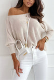 Off-Shoulder Knit Sweater