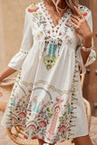 Floral Detail Boho Dress