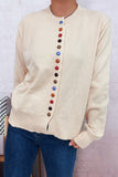 Colorful Button-Front Sweater