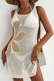 Floral Mesh Casual Beach Dress