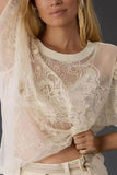Floral Lace Sheer T-Shirt