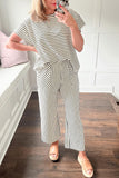 Striped Wide-Leg Pants Set