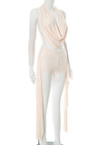 Draped Halter Short Set
