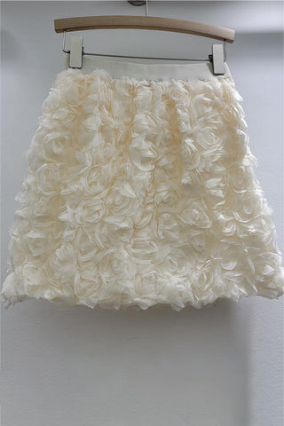 Floral Embellished Mini Skirt