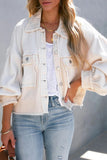 Textured Fringe Denim Jacket