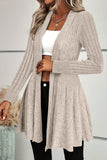 Open-Front Ribbed Cardigan