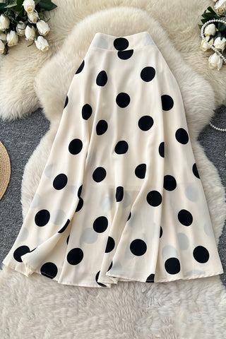 Polka Dot Maxi Skirt