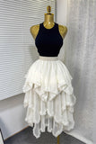 Layered Midi Skirt with Ruffle Details