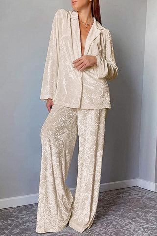 Elegant Wide-Leg Pants Set