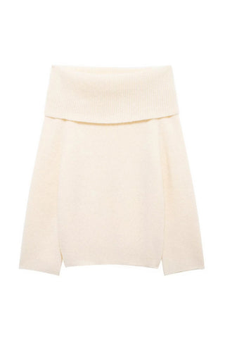Off-Shoulder Knit Sweater