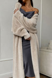 Cozy Longline Open-Front Cardigan