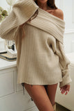 Off-Shoulder Ribbed Sweater