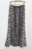Leopard Print Sequin Skirt