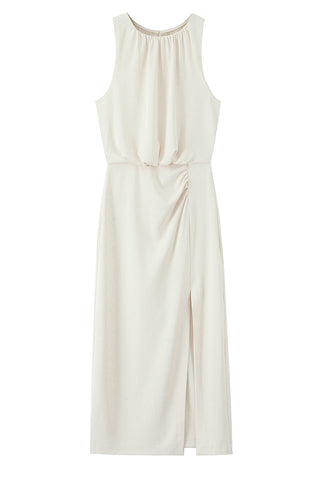 Sleeveless Draped Casual Dress