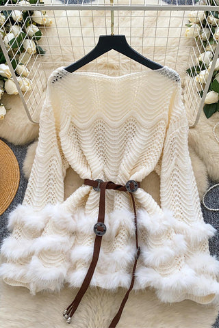 Chic Knit Sweater with Flair
