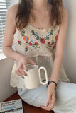 Floral Lace Peplum Tank