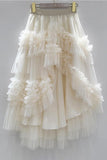Layered Ruffle Midi Skirt