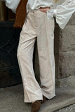 Wide-Leg Corduroy Casual Pants