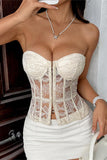 Strapless Lace Bustier Top