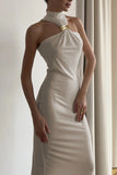Halter Neck Evening Gown