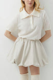 Polo Collar Knit T-Shirt