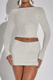 Sparkling Long Sleeve Skirt Set