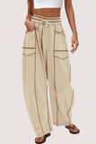 Relaxed Wide-Leg Drawstring Pants