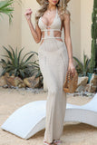 Halter Cutout Cover-Up Dress