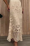 Elegant Crocheted Maxi Skirt