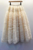 Ruffled Midi Casual Skirt