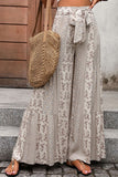 Wide-Leg Printed Casual Pants