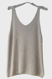 V-Neck Sleeveless Shimmer Top