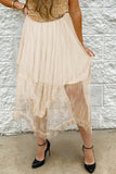 Ruffle Hem Asymmetric Skirt