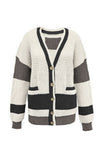Button-Up Chevron Cardigan