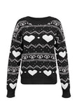Geometric Heart Knit Sweater