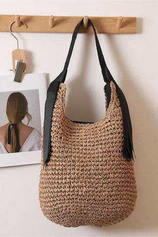 Woven Tote with Stylish Handle