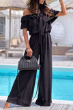 Off-Shoulder Wide-Leg Jumpsuit