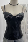 Strap-Detail Corset Tank Top