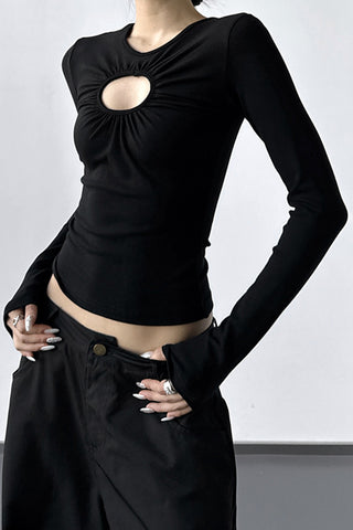 Keyhole Long-Sleeve T-Shirt