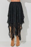Lace Tiered High Waist Skirt