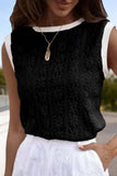 Sleeveless Eyelet Tank Top