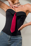 Chic Tie-Front Corset Top
