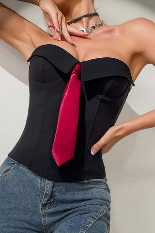 Chic Tie-Front Corset Top