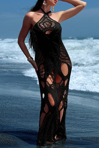 Crochet Halter Beach Dress