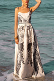 Strappy Printed Midi Dress