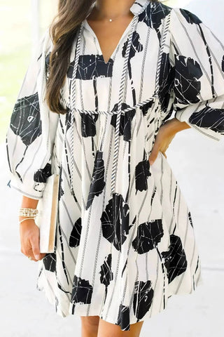 Floral Patterned Boho Dress