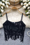 Sequin Fringe Camisole Top