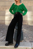 High-Waisted Tailored Casual Pants
